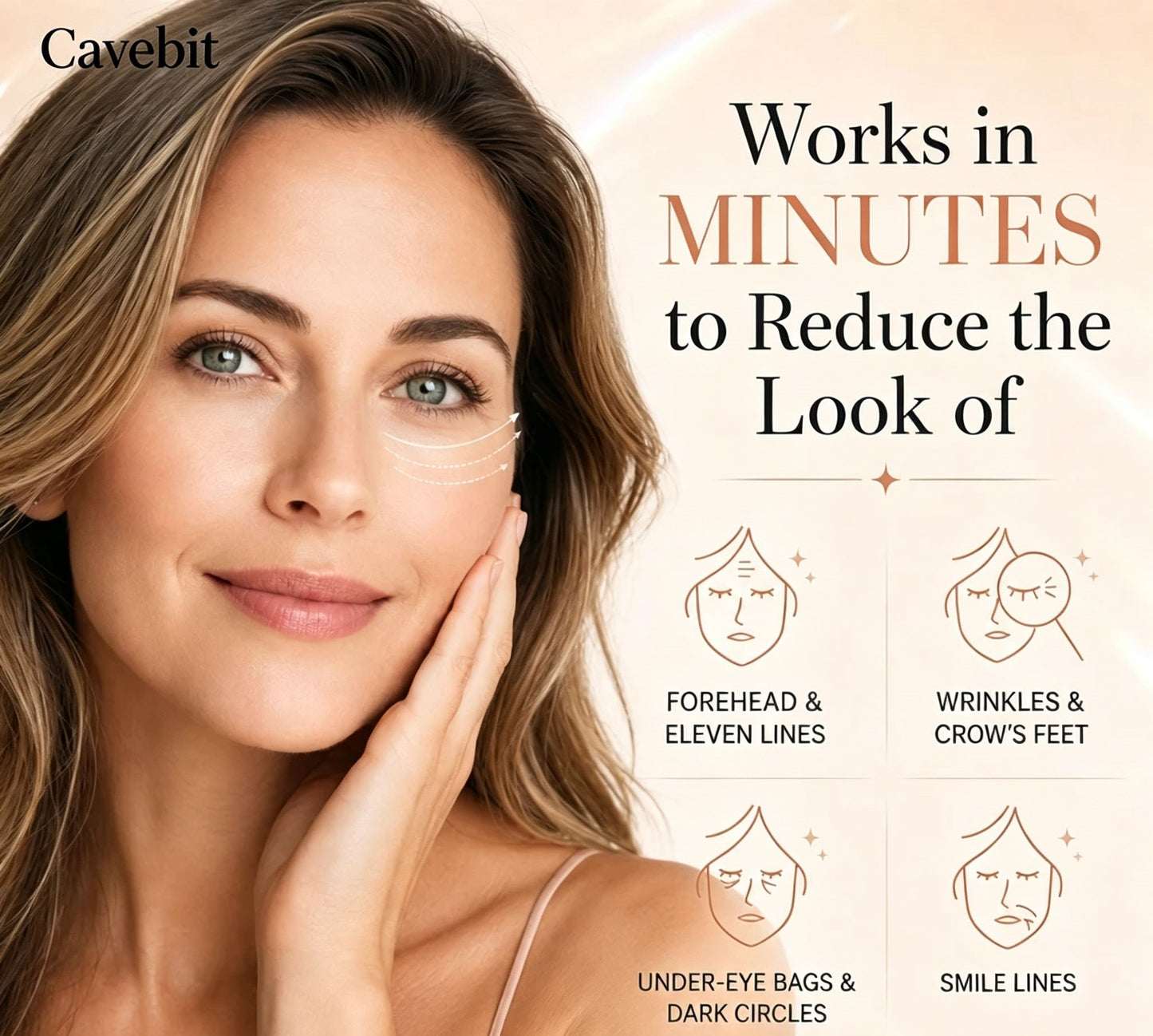 Cavebit Instant Face Tightener – Visible Smoothing in 60 Seconds, Progressive Results in 18 Days