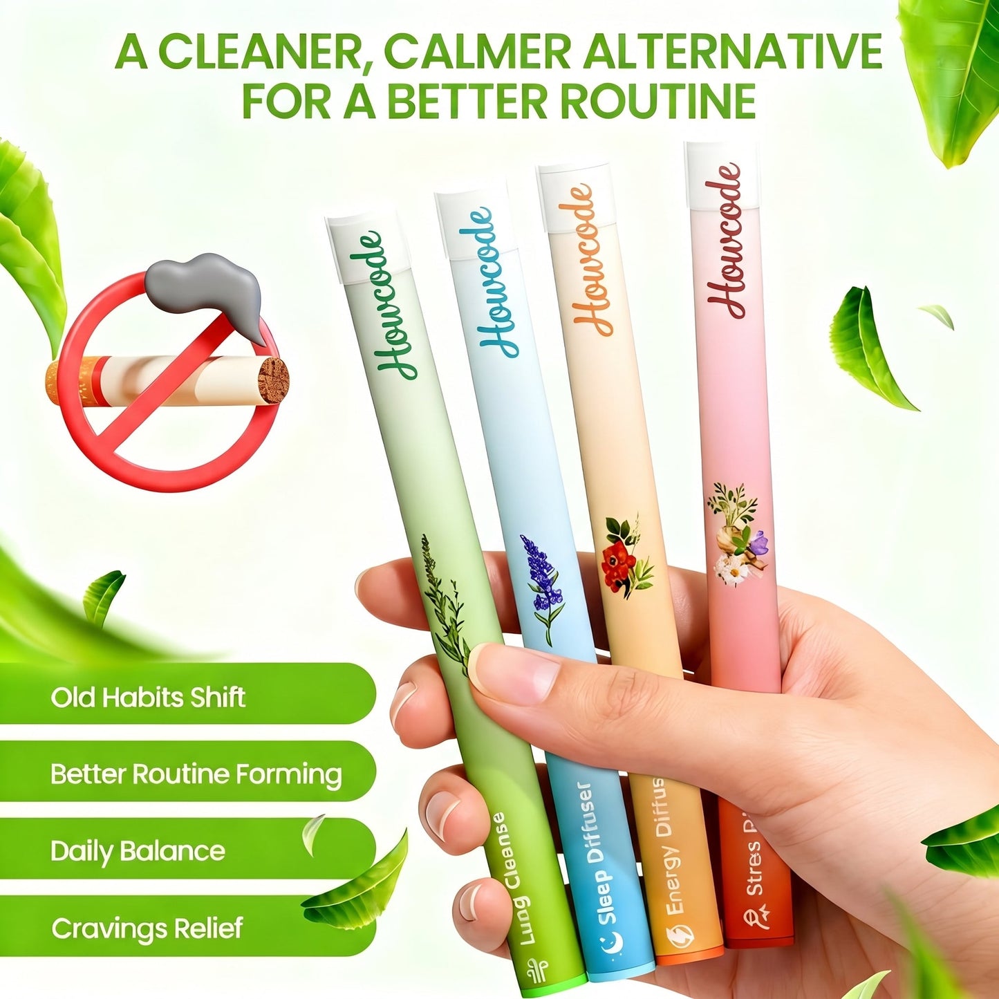Howcode®New Blend - Full Set Diffusers – 4 Aroms In 1 Box