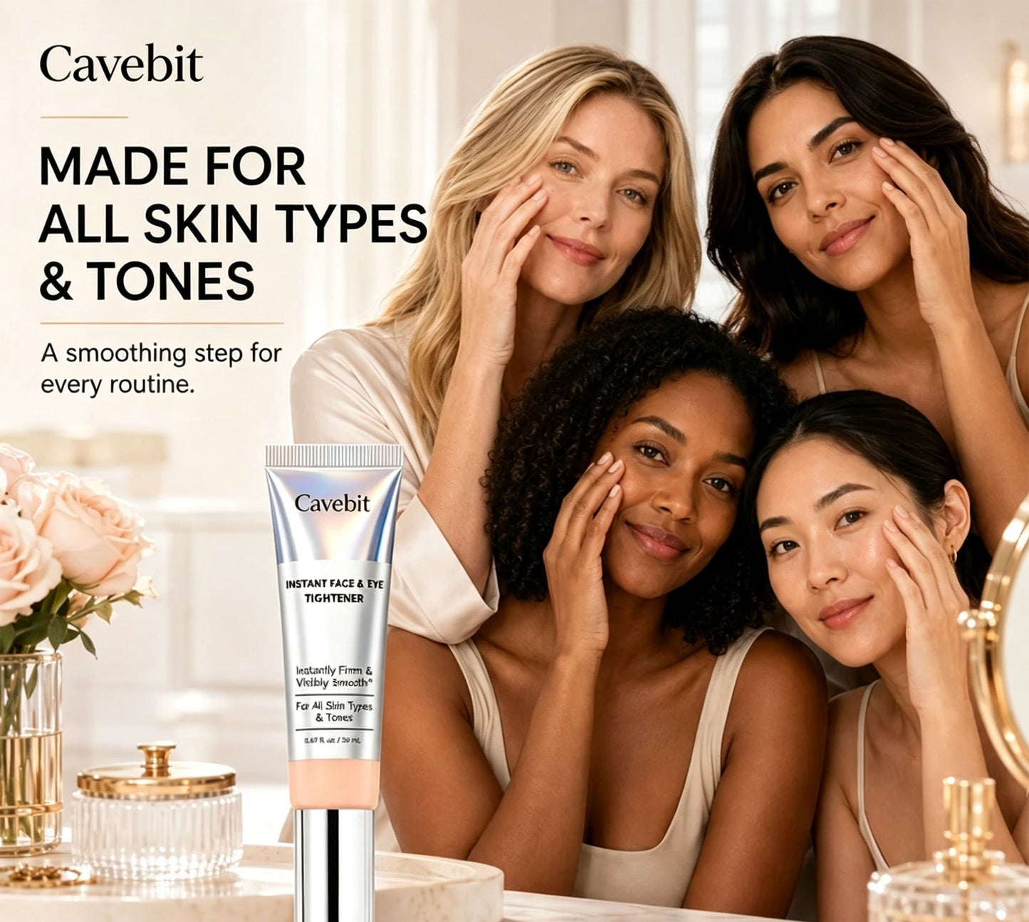 Cavebit Instant Face Tightener – Visible Smoothing in 60 Seconds, Progressive Results in 18 Days