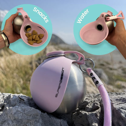 🐾 Portable Dog Water Bottle with Bowl Leakproof , Outdoor Travel Water Bottle for Pets